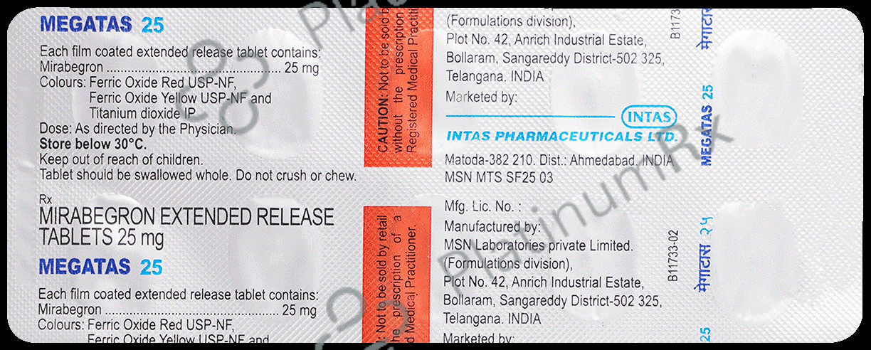 Megatas ER 25mg Tablet 10s