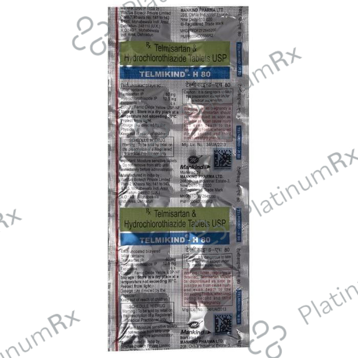 Telmikind H 12.5/80mg Tablet 10s
