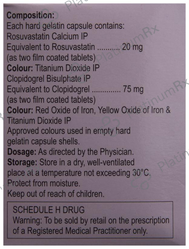 Novastat CV 20/75mg Capsule 10s