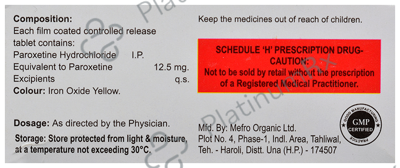 Paxtine 12.5 Tablet CR