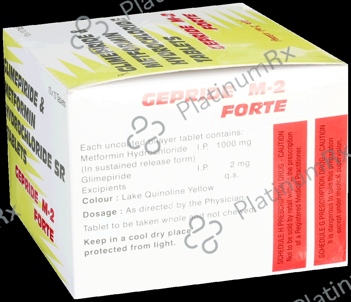 Gepride M 2 Forte 2/1000mg Tablet SR 10s