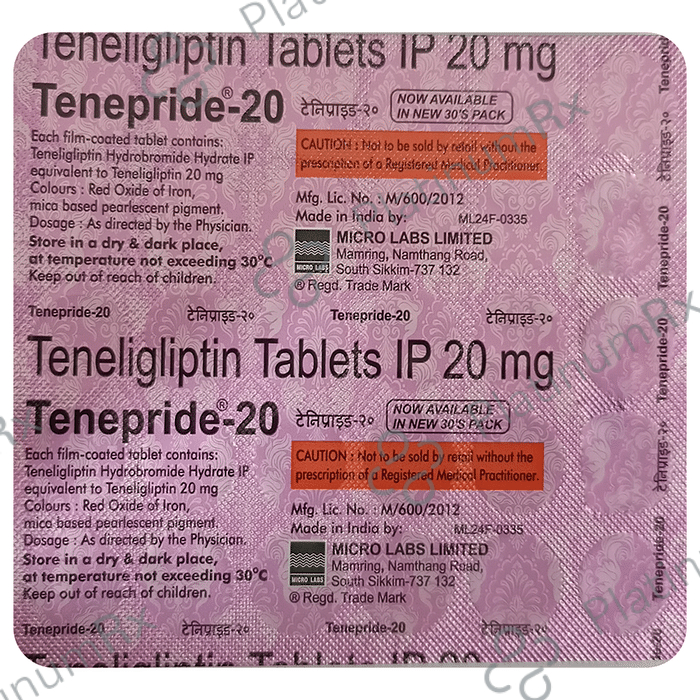 Tenepride 20mg Tablet 30s