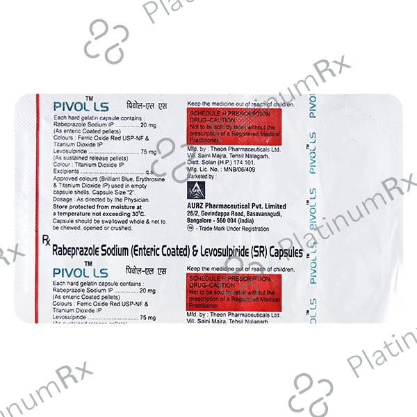 Pivol LS 75/20mg Capsule 10s