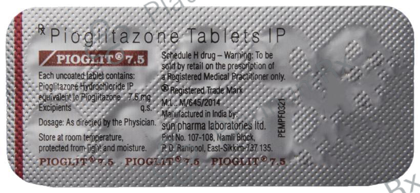 Pioglit 7.5mg Tablet 10s