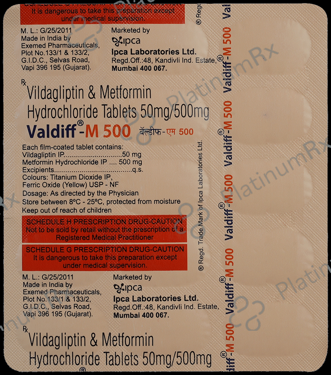 Valdiff M 500/50mg Tablet 15s