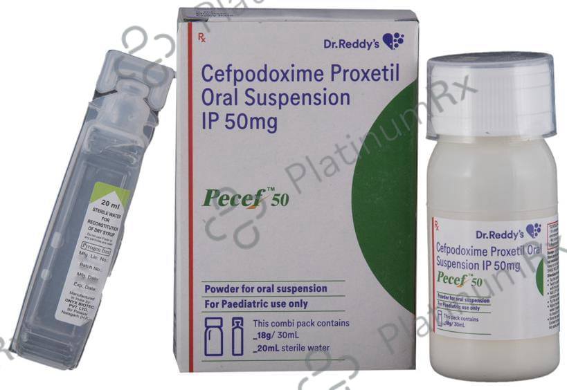 Pecef 50mg Oral Suspension 30mg ml