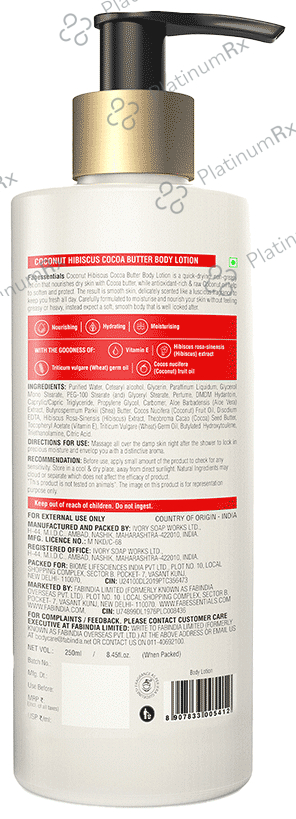 Fabessentials Coconut, Hibiscus and Cocoa Butter Body Lotion
