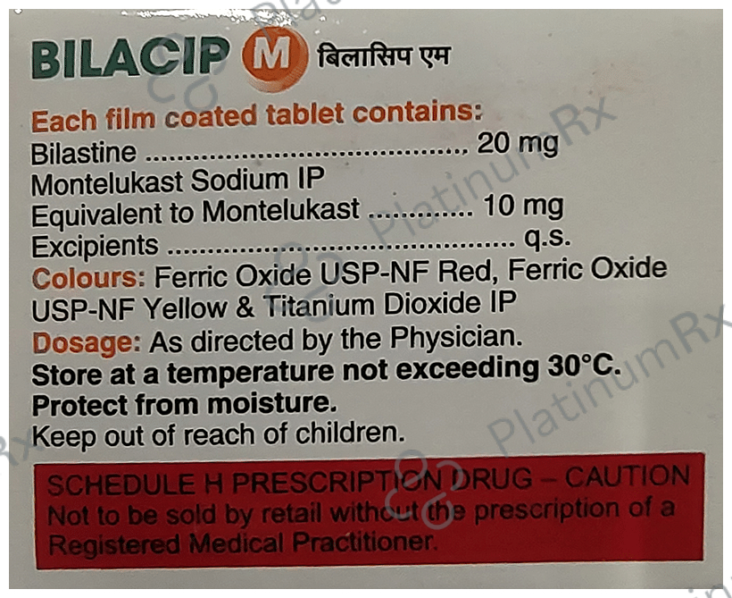 Bilacip M 20/10mg Tablet 10s
