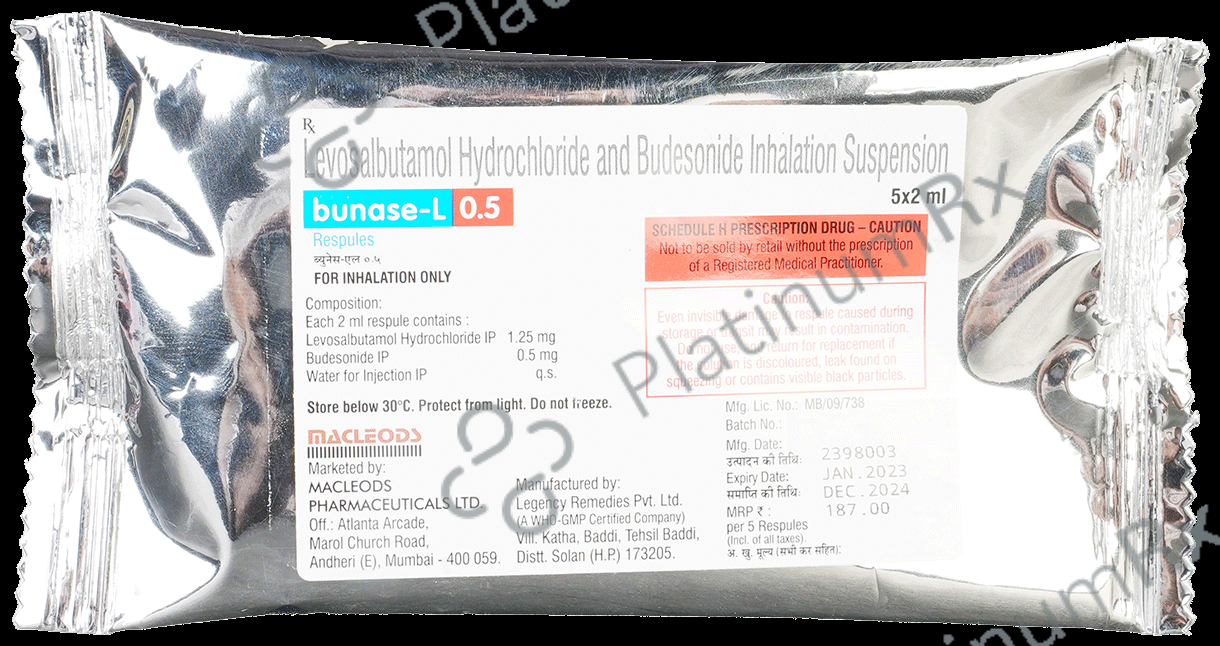 Bunase L 2ml 0.5mg/1.25mg Respule 5s