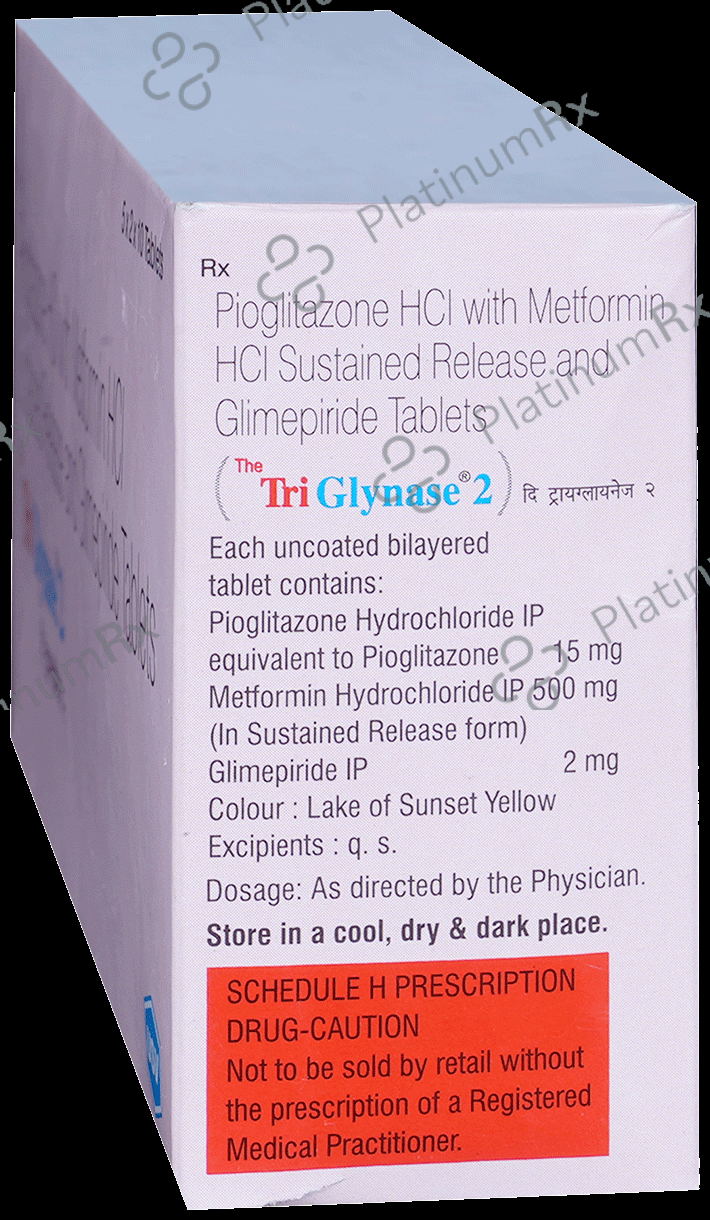 Triglynase 2/500/15mg Tablet SR 10s