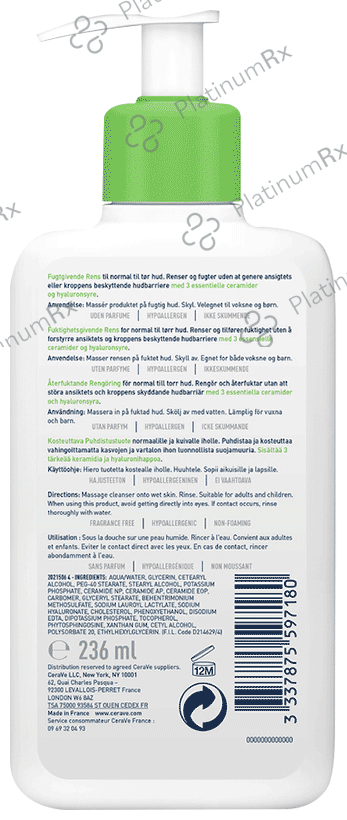 CeraVe Hydrating Cleanser For Normal & Dry Skin 236 ml