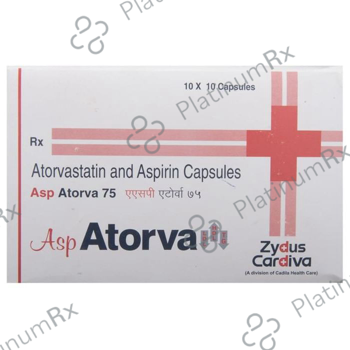 Atorva Asp 75/10mg Capsule 10s