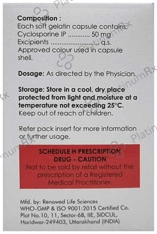 Cyclonox 50mg Soft Gelatin Capsule 5s