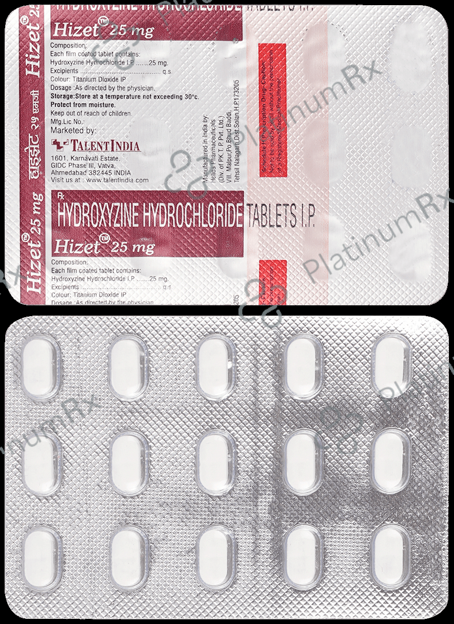 Hizet 25mg Tablet 15s