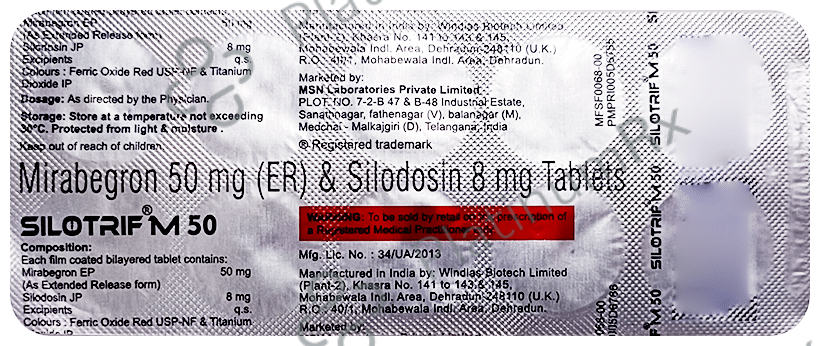 Silotrif M 50/8mg Tablet 10s