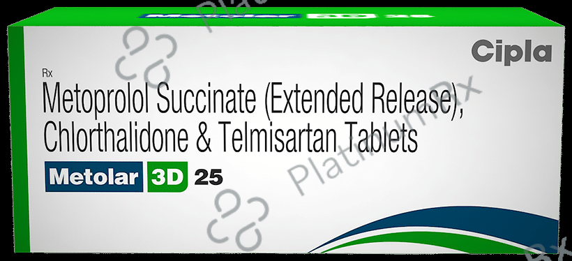 Metolar 3D 25 Tablet ER 10s