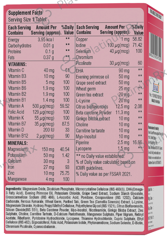 West-Coast Viticare-F Multivitamin & Multimineral Tablet for Women