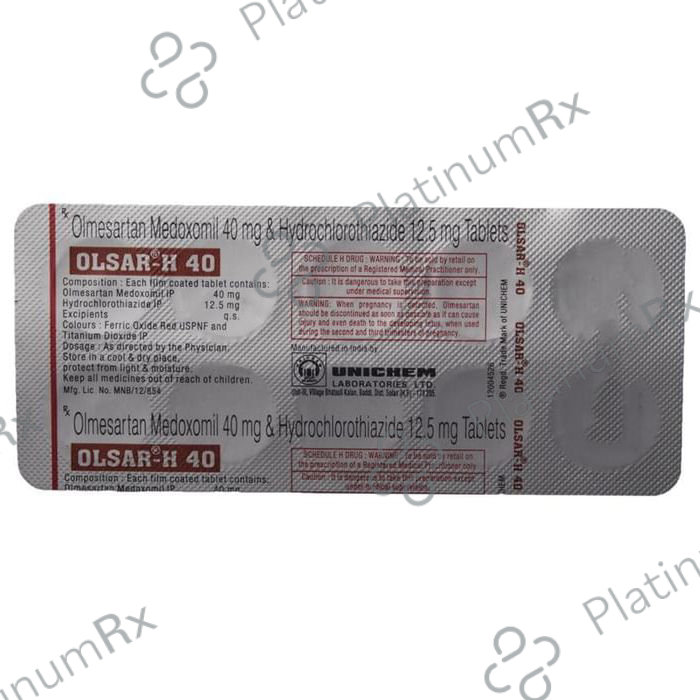 Olsar H 40/12.5mg Tablet 10s