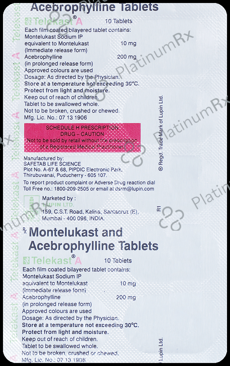 Telekast A 200/10mg Tablet PR 10s