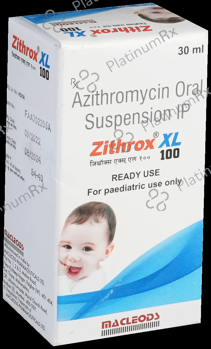 Zithrox XL 100mg Dry Syrup 30ml