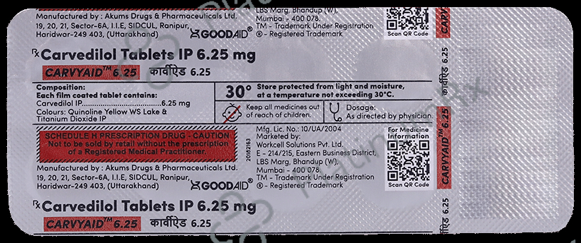 Carvyaid 6.25 Tablet