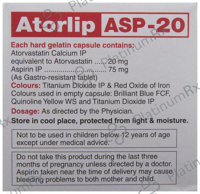 Atorlip ASP 20/75mg Capsule 10s