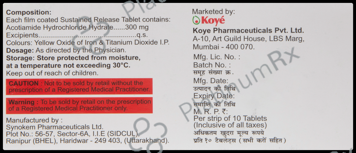 Acosat 300mg Tablet SR