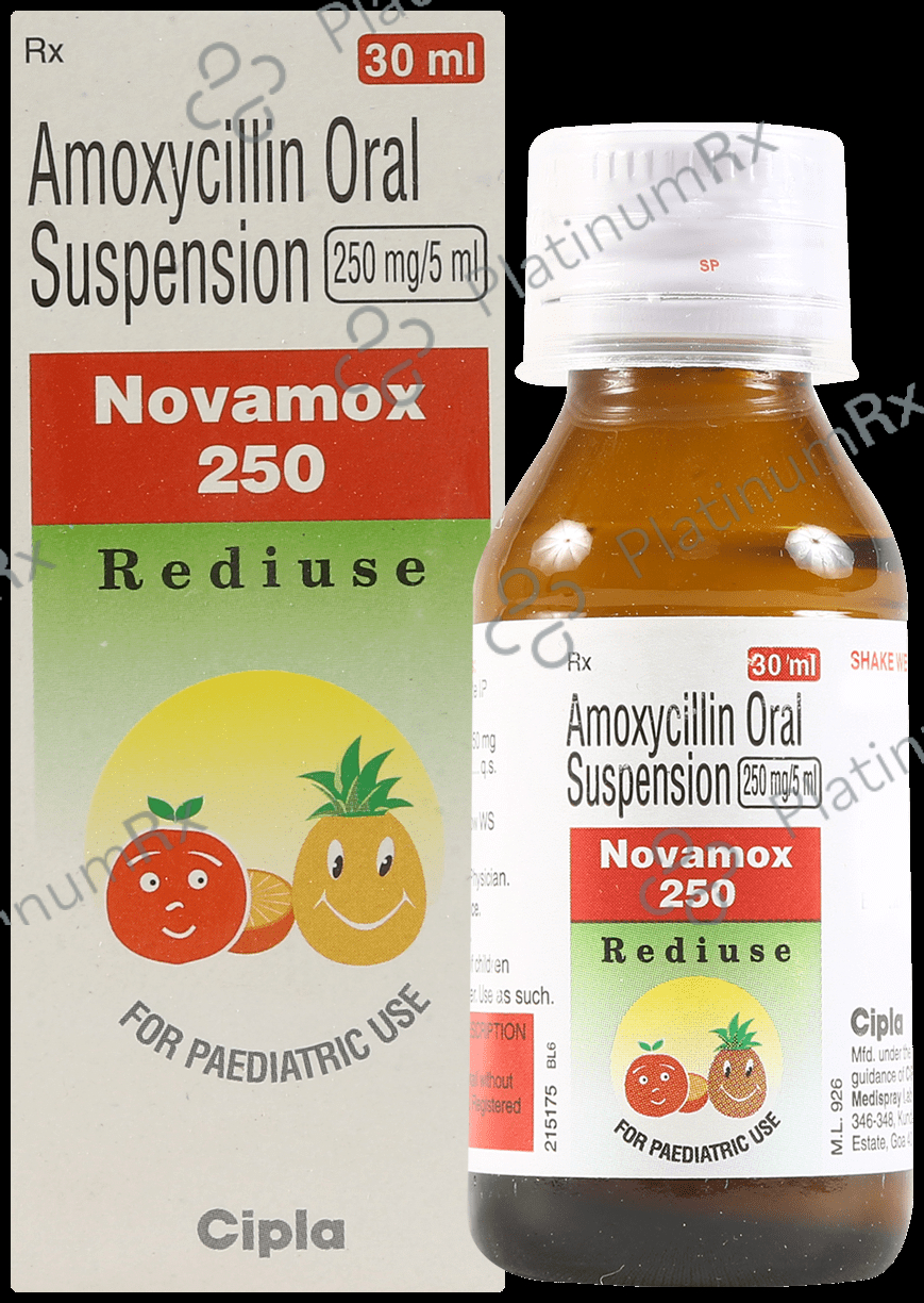 Novamox 250mg Rediuse Oral Suspension 30ml
