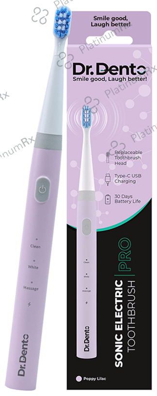 Dr. Dento Pro Series Sonic Electric Toothbrush Poppy Lilac