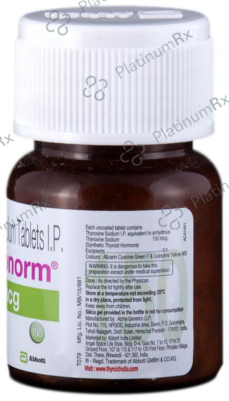 Thyronorm 150mcg Tablet 120s
