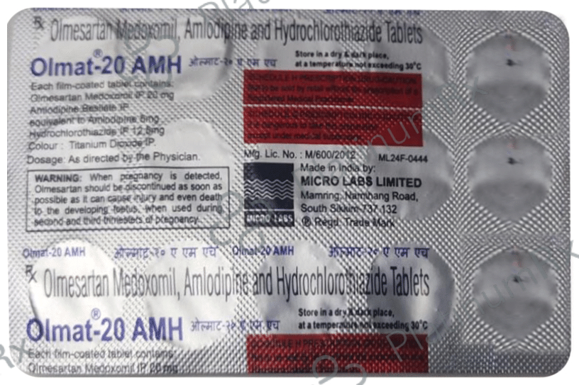 Olmat 20 AMH 20/5/12.5mg Tablet 15s
