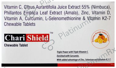 Chari Shield Chewable Tablet Orange Lemon