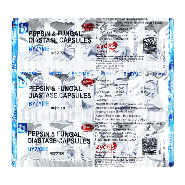Byzyme 18.75/12.5mg Capsule 10s