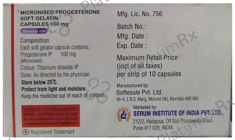 Strone 100mg Capsule 10s