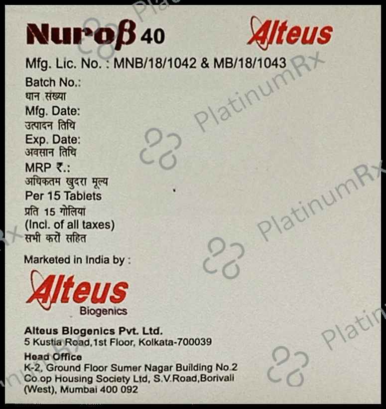 Nuro Beta 40 Tablet SR