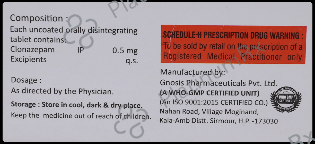 Klowin 0.5mg Tablet
