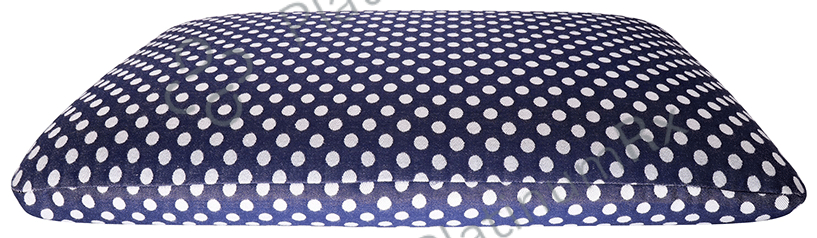 Sleepsia Standard Memory Foam Infused Gel Pillow XL Polka Dot Blue White Fabric