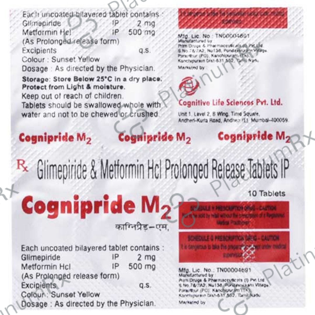 Cognipride M 2/500mg Tablet 10s