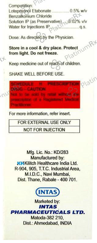 Lotefast 0.5% Ophthalmic Suspension 5ml