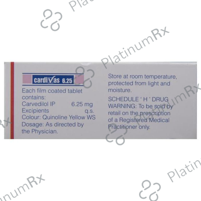 Cardivas 6.25mg Tablet 10s