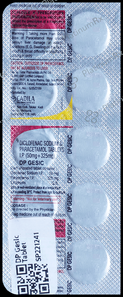 DP Gesic 50/325mg Tablet 10s