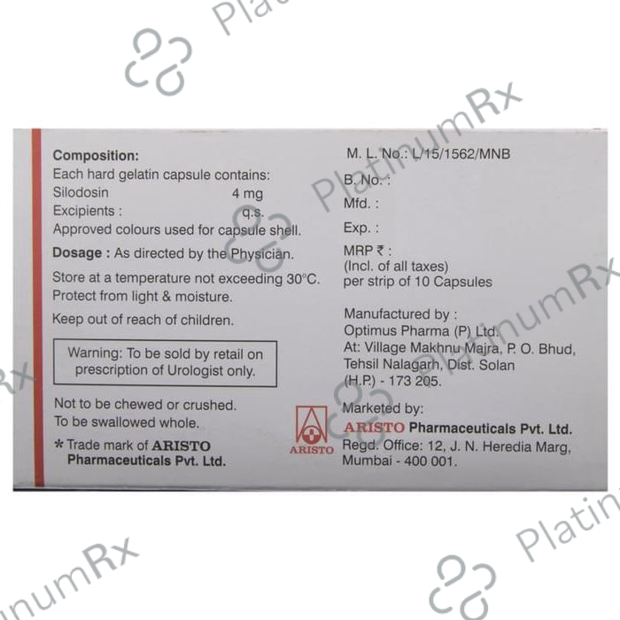 Prostagard 4mg Capsule 10s