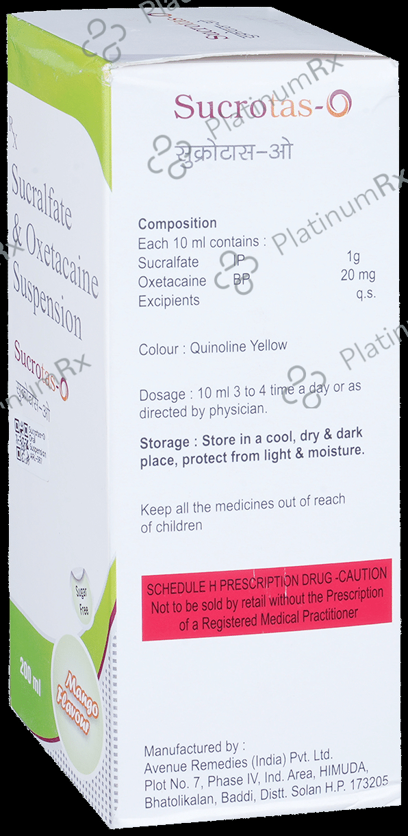 Sucrotas-O Oral Suspension Sugar Free