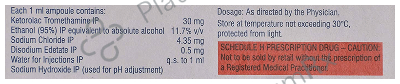 Ketanov 30mg Injection 1ml