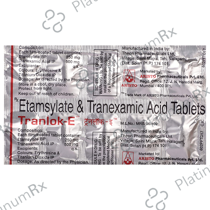 Tranlok E 500/250mg Tablet 10s