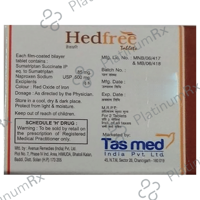 Hedfree 500/85mg Tablet 2s