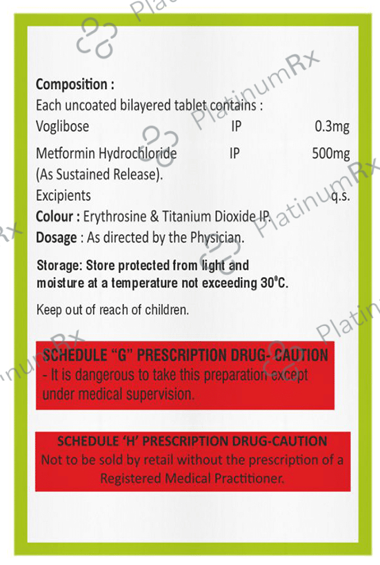 Voglivil M 500mg/0.3mg Tablet