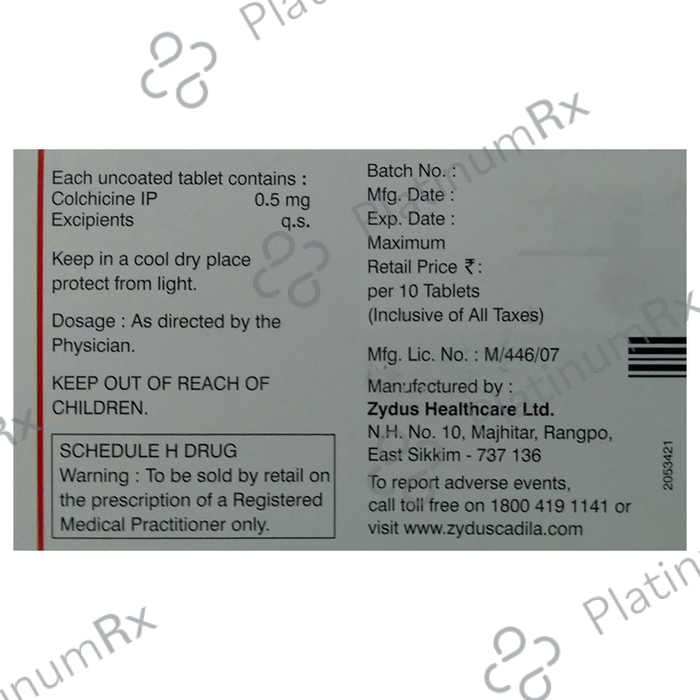 Zycolchin 0.5mg Tablet 10s
