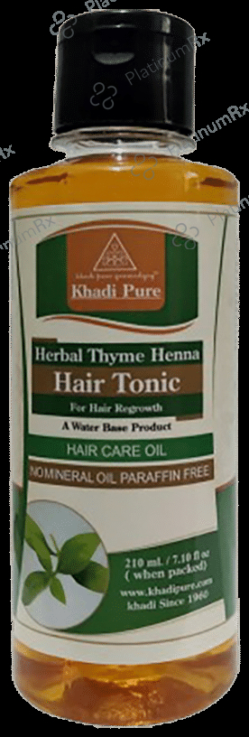 Khadi Pure Herbal Thyme Henna Hair Tonic (210ml Each) 2 bottles