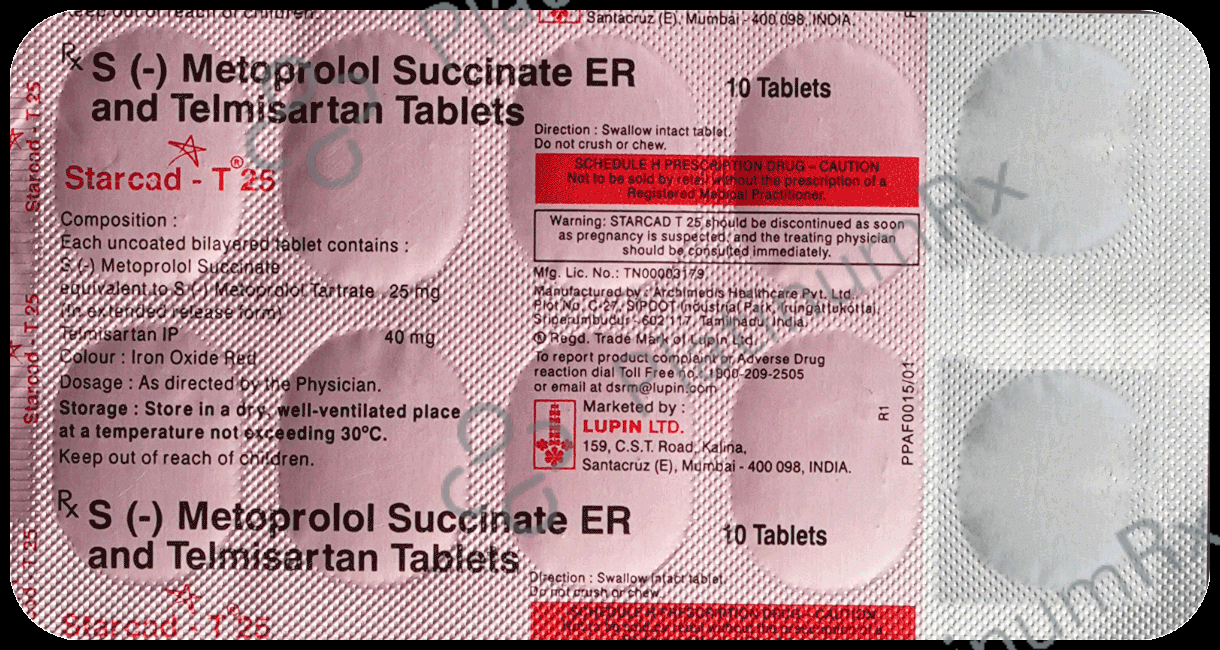 Starcad T ER 25/40mg Tablet 10s